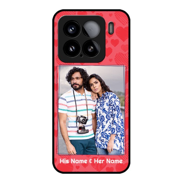 Xiaomi 15 5G Custom Glass Phone Case - With Red Heart Symbols Design Xiaomi 15 5G Custom Glass Phone Case - With Red Heart Symbols Design