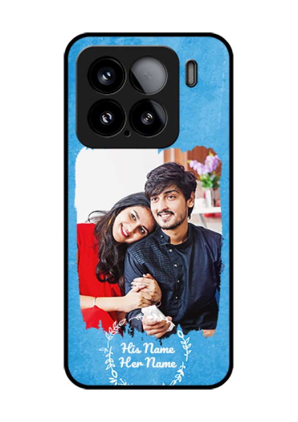 Xiaomi 15 5G Custom Glass Phone Case - Blue Color Vintage Design