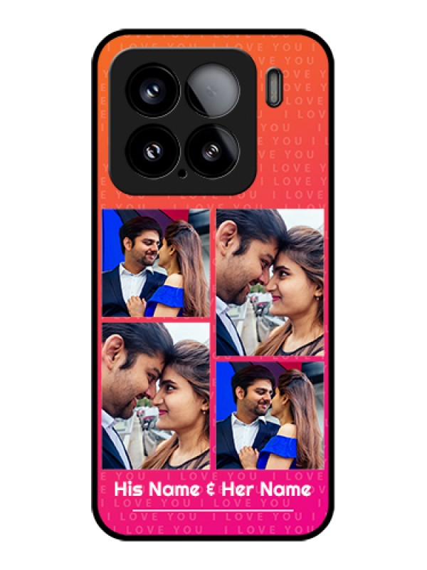 Custom Xiaomi 15 5G Custom Glass Phone Case - I Love You Pink Design