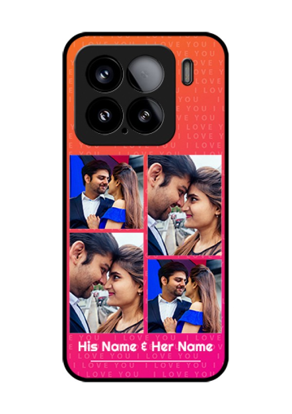Xiaomi 15 5G Custom Glass Phone Case - I Love You Pink Design