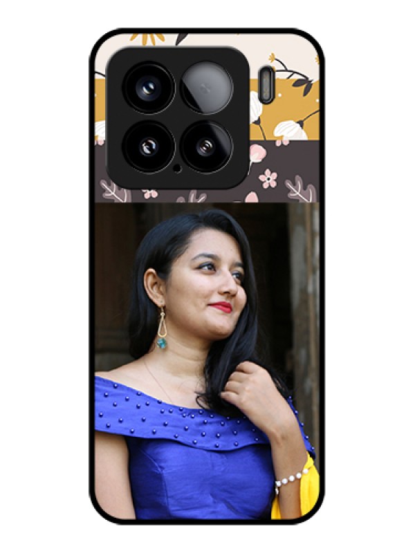 Custom Xiaomi 15 5G Custom Glass Phone Case - Stylish Floral Design