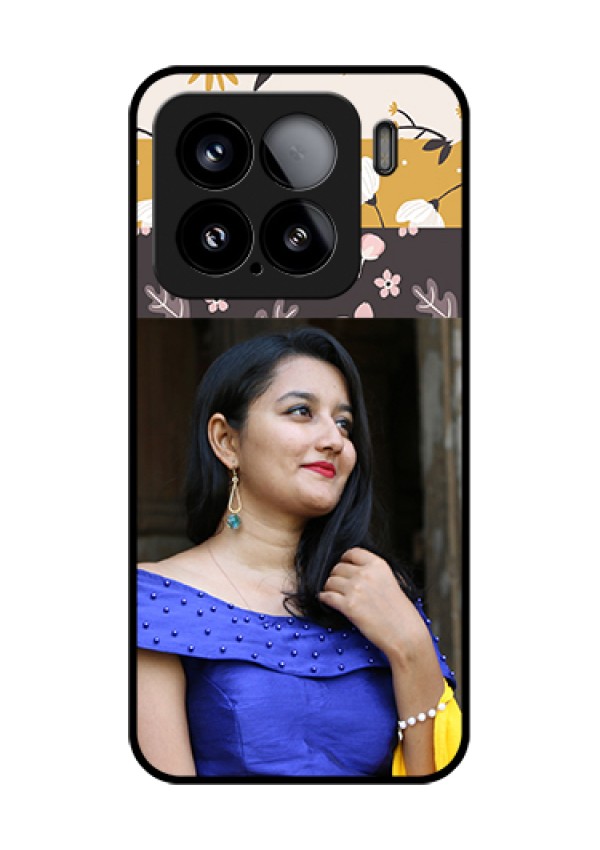 Xiaomi 15 5G Custom Glass Phone Case - Stylish Floral Design