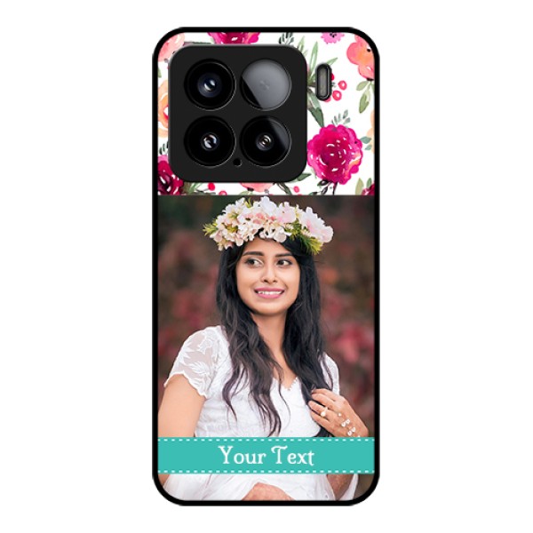 Xiaomi 15 5G Custom Glass Phone Case - Water Colors Floral Design Xiaomi 15 5G Custom Glass Phone Case - Water Colors Floral Design