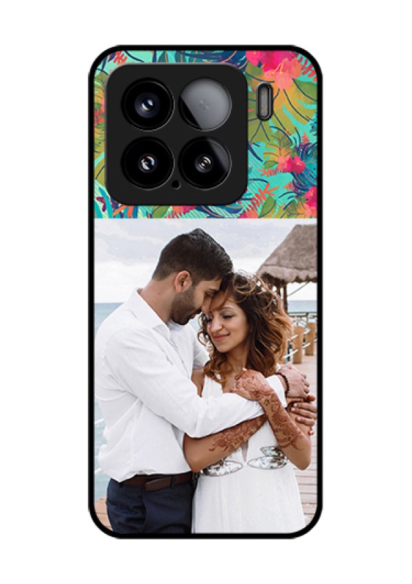 Xiaomi 15 5G Custom Glass Phone Case - Watercolor Floral Design