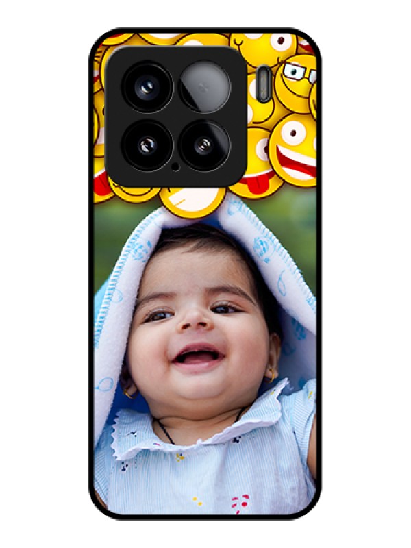 Custom Xiaomi 15 5G Custom Glass Phone Case - With Smiley Emoji Design
