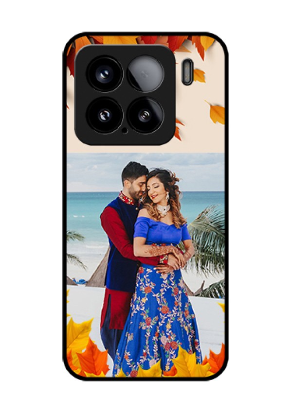 Xiaomi 15 5G Custom Glass Phone Case - Autumn Maple Leaves Design