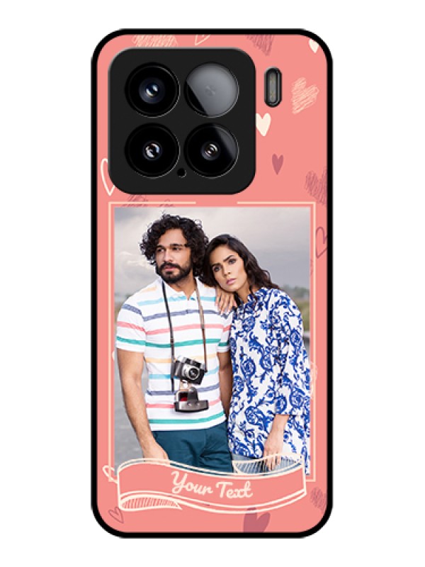 Custom Xiaomi 15 5G Custom Glass Phone Case - Love Doodle Art Design