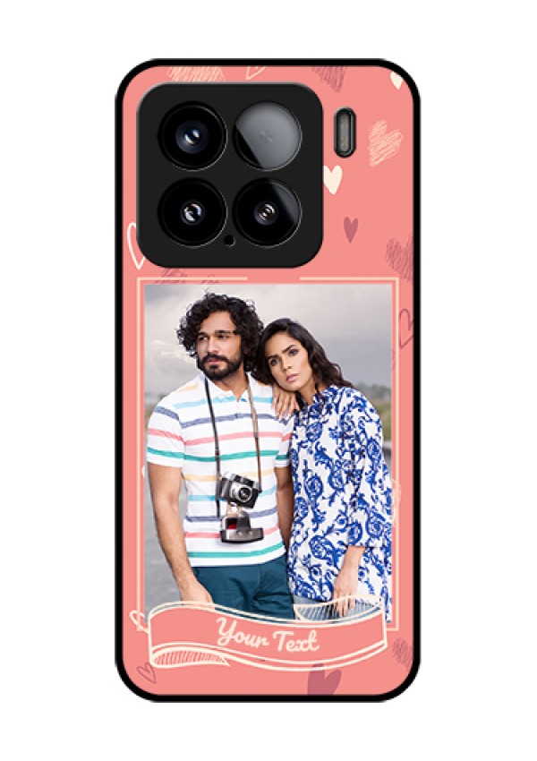 Xiaomi 15 5G Custom Glass Phone Case - Love Doodle Art Design