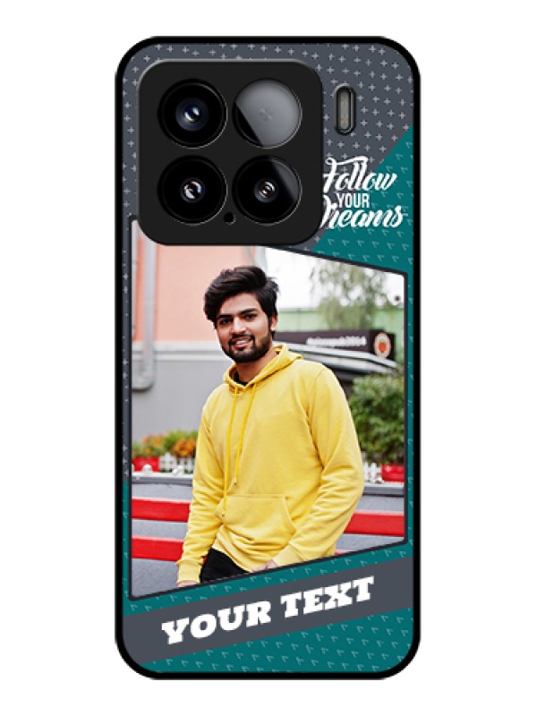 Custom Xiaomi 15 5G Custom Glass Phone Case - Background Pattern Design With Quote