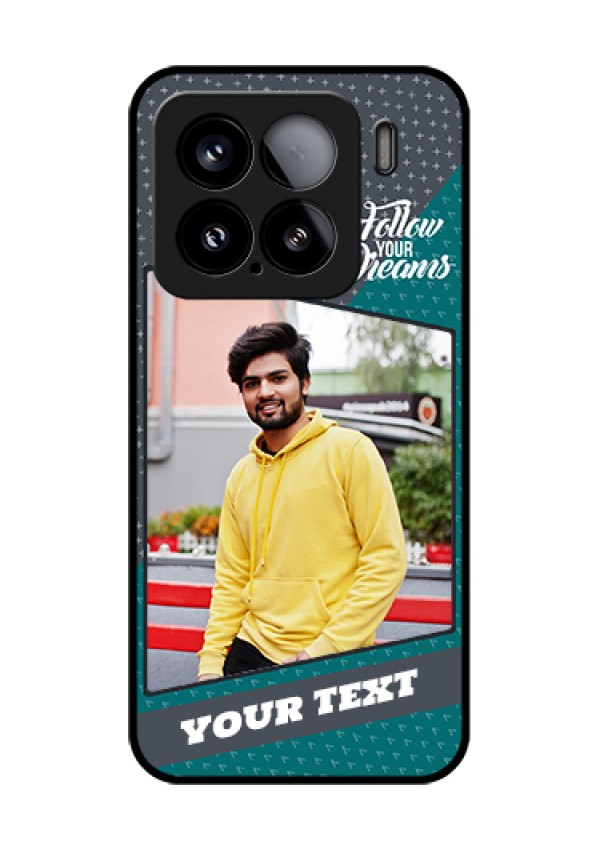 Xiaomi 15 5G Custom Glass Phone Case - Background Pattern Design With Quote