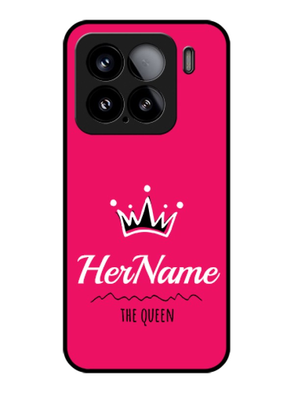 Custom Xiaomi 15 5G Custom Glass Phone Case - Queen With Name Design