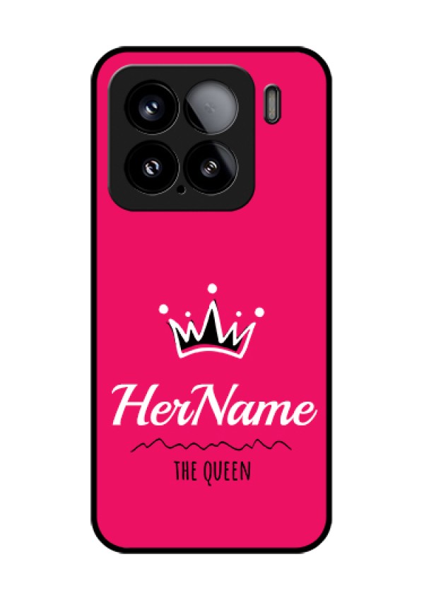 Xiaomi 15 5G Custom Glass Phone Case - Queen With Name Design