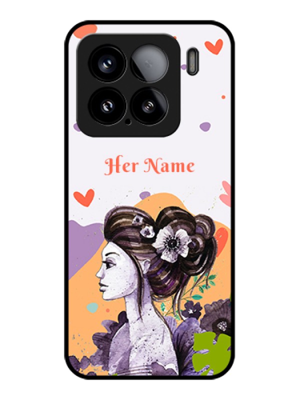 Custom Xiaomi 15 5G Custom Glass Phone Case - Woman And Nature Design