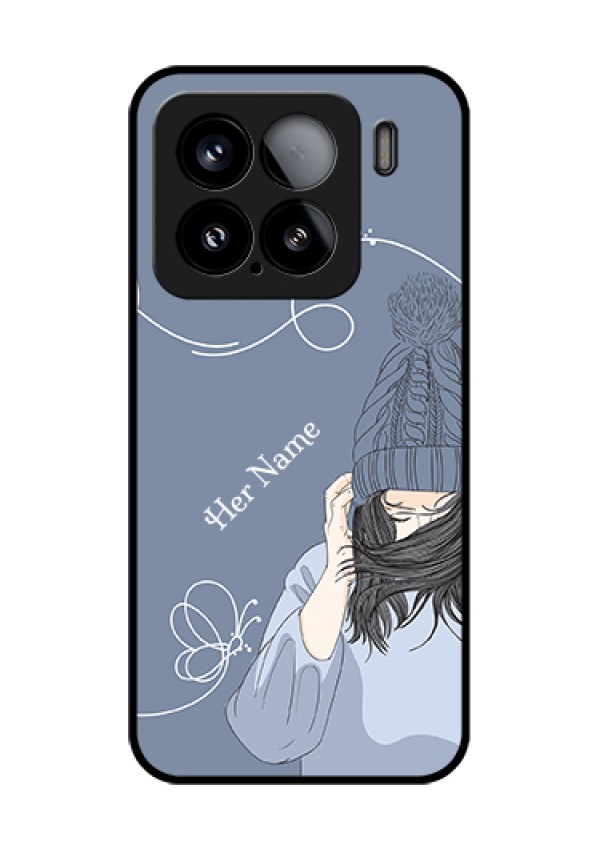 Xiaomi 15 5G Custom Glass Phone Case - Girl In Winter Outfit Design