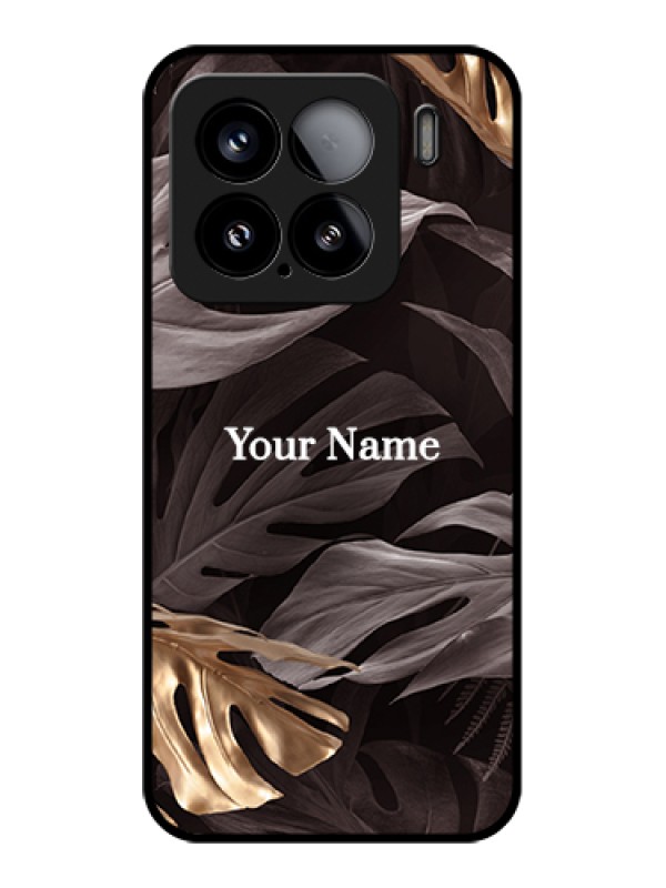 Custom Xiaomi 15 5G Custom Glass Phone Case - Wild Leaves Digital Paint Design