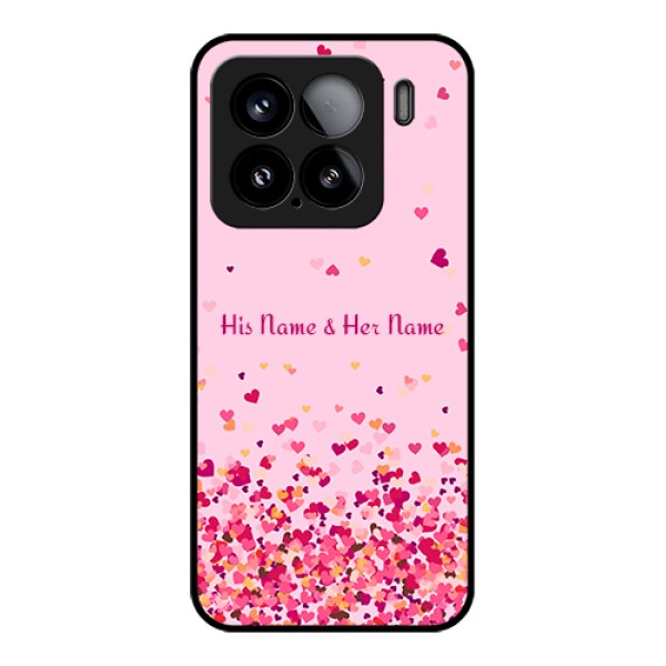 Xiaomi 15 5G Custom Glass Phone Case - Floating Hearts Design