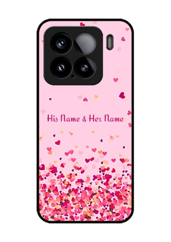 Xiaomi 15 5G Custom Glass Phone Case - Floating Hearts Design