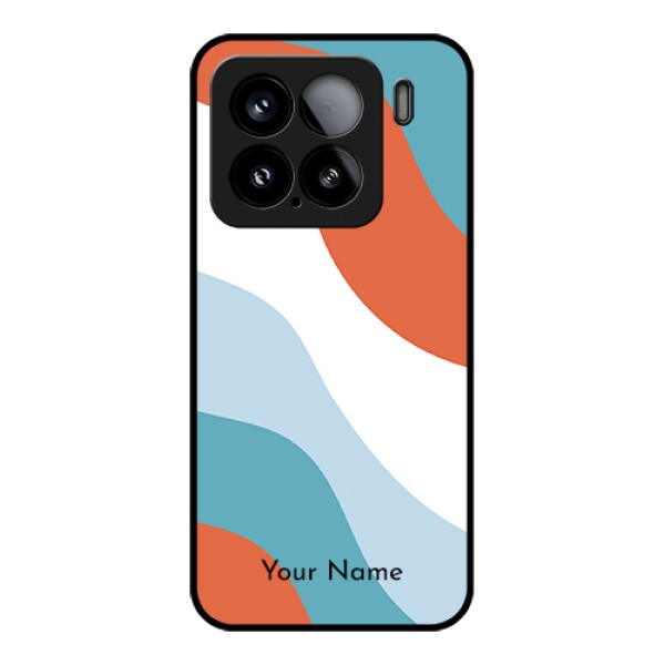 Xiaomi 15 5G Custom Glass Phone Case - Coloured Waves Design Xiaomi 15 5G Custom Glass Phone Case - Coloured Waves Design