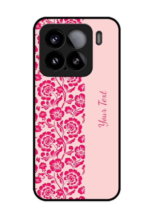 Xiaomi 15 5G Custom Glass Phone Case - Attractive Floral Pattern Design