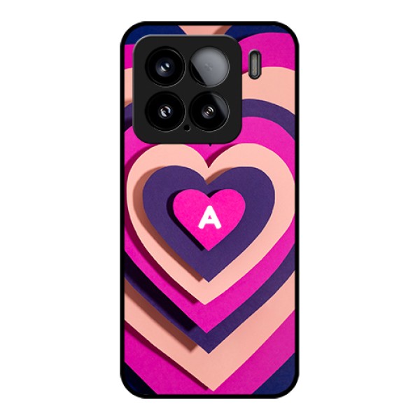 Xiaomi 15 5G Custom Glass Phone Case - Cute Heart Pattern Design Xiaomi 15 5G Custom Glass Phone Case - Cute Heart Pattern Design