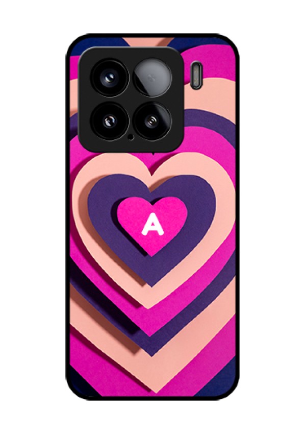 Xiaomi 15 5G Custom Glass Phone Case - Cute Heart Pattern Design