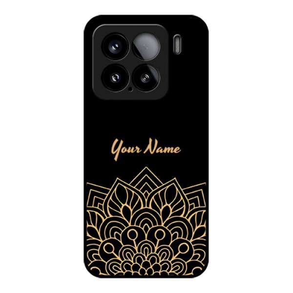 Xiaomi 15 5G Custom Glass Phone Case - Golden Mandala Design