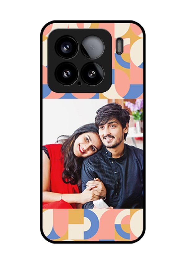 Xiaomi 15 5G Custom Glass Phone Case - Semi - Circle Maze Pattern Design