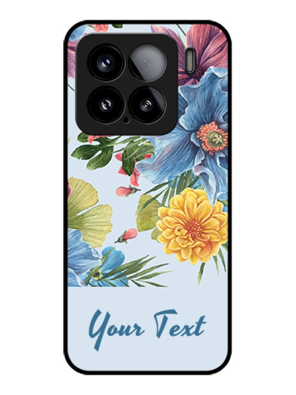 Custom Xiaomi 15 5G Custom Glass Phone Case - Stunning Watercolored Flowers Painting Design