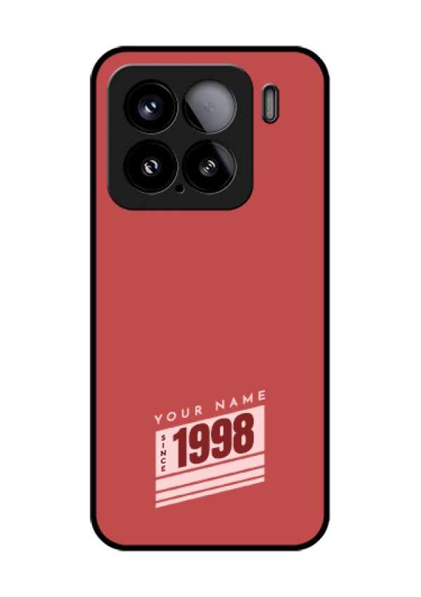 Xiaomi 15 5G Custom Glass Phone Case - Red Custom Year Of Birth Design