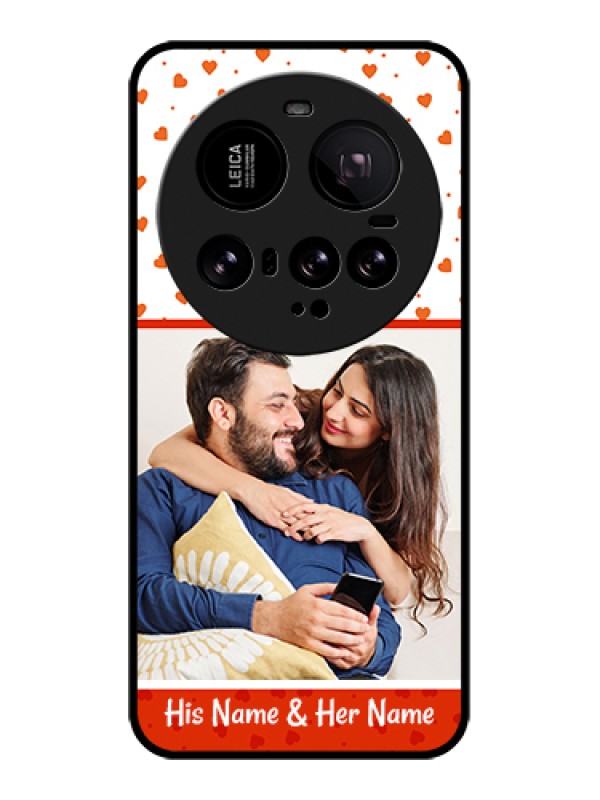 Custom Xiaomi 15 Ultra 5G Custom Glass Phone Case - Orange Love Symbol Design