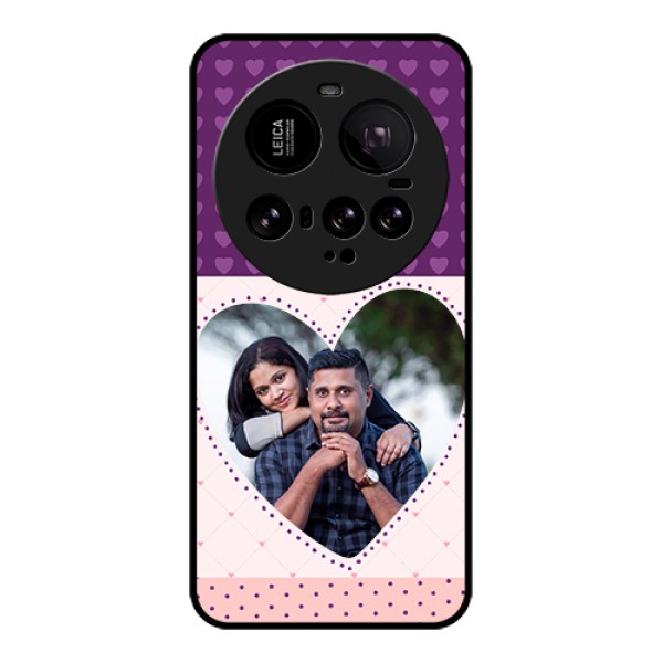 Xiaomi 15 Ultra 5G Custom Glass Phone Case - Violet Love Dots Design