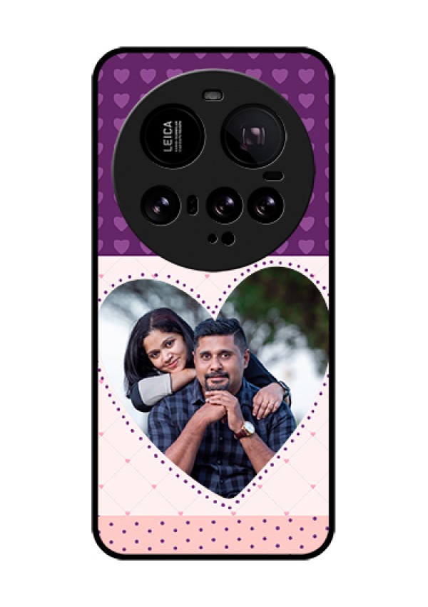 Xiaomi 15 Ultra 5G Custom Glass Phone Case - Violet Love Dots Design