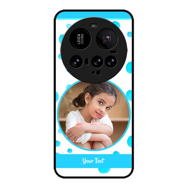Xiaomi 15 Ultra 5G Custom Glass Phone Case - Blue Bubbles Pattern Design Xiaomi 15 Ultra 5G Custom Glass Phone Case - Blue Bubbles Pattern Design