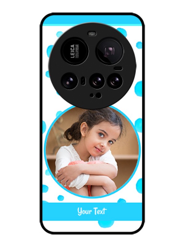 Custom Xiaomi 15 Ultra 5G Custom Glass Phone Case - Blue Bubbles Pattern Design