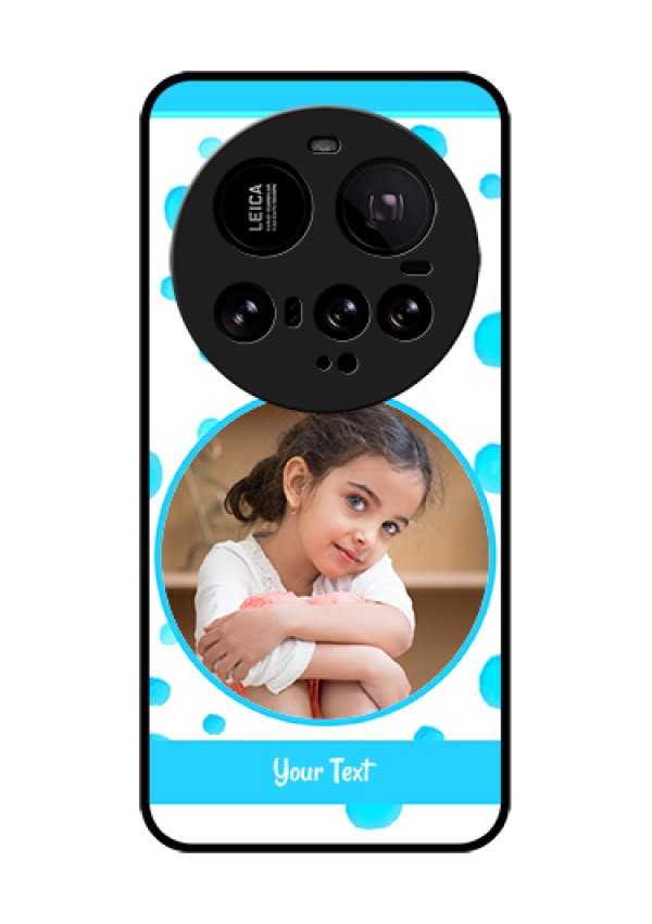 Xiaomi 15 Ultra 5G Custom Glass Phone Case - Blue Bubbles Pattern Design