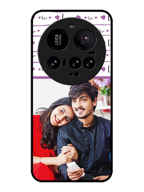 Custom Xiaomi 15 Ultra 5G Custom Glass Phone Case - Couples Heart Design