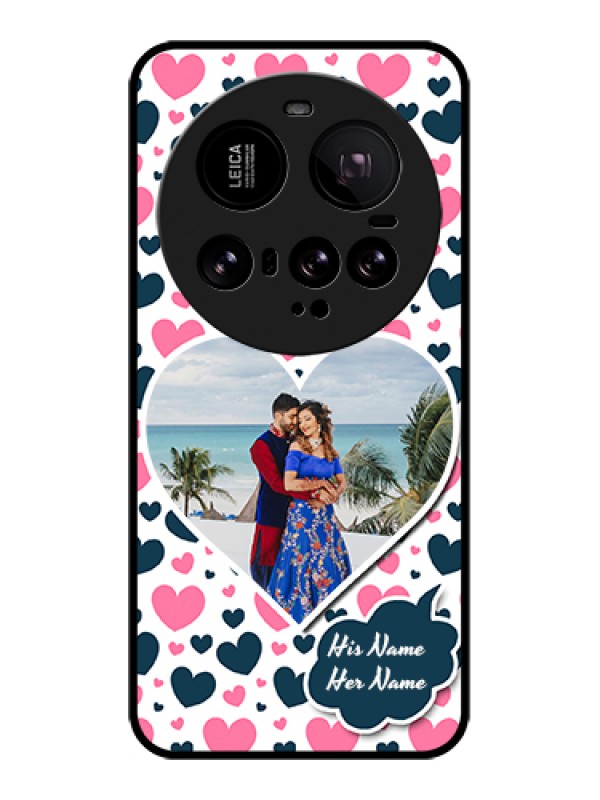 Custom Xiaomi 15 Ultra 5G Custom Glass Phone Case - Pink & Blue Heart Design