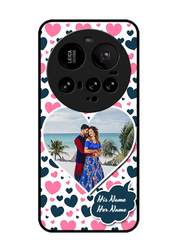 Xiaomi 15 Ultra 5G Custom Glass Phone Case - Pink & Blue Heart Design