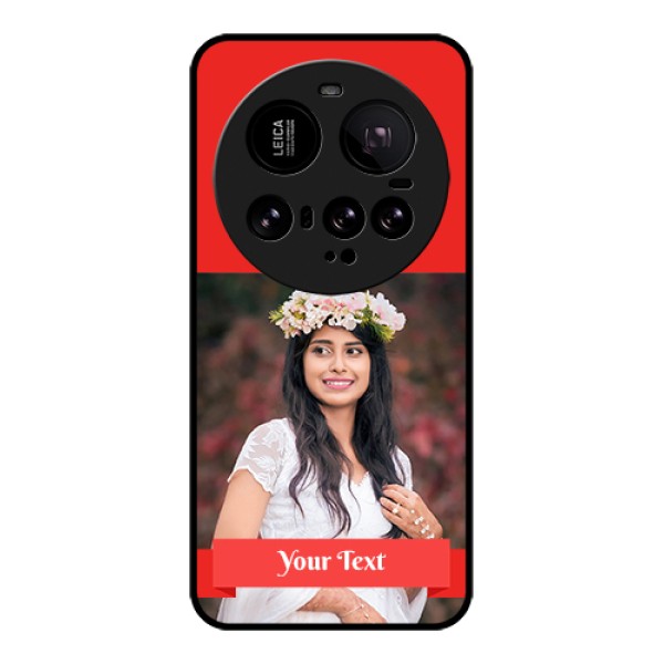 Xiaomi 15 Ultra 5G Custom Glass Phone Case - Simple Red Color Design Xiaomi 15 Ultra 5G Custom Glass Phone Case - Simple Red Color Design