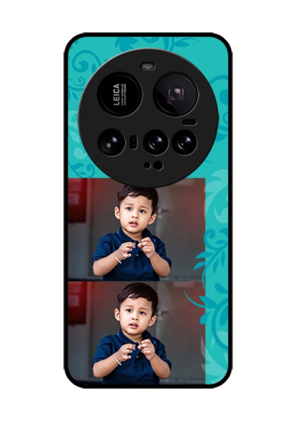 Xiaomi 15 Ultra 5G Custom Glass Phone Case - With Photo And Green Floral Design