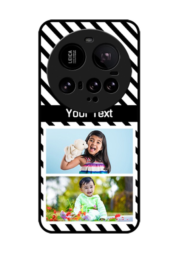 Xiaomi 15 Ultra 5G Custom Glass Phone Case - Black And White Stripes Design