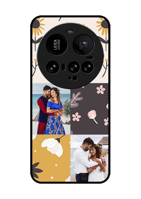 Xiaomi 15 Ultra 5G Custom Glass Phone Case - 3 Images With Floral Design