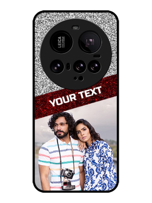 Custom Xiaomi 15 Ultra 5G Custom Glass Phone Case - Image Holder With Glitter Strip Design