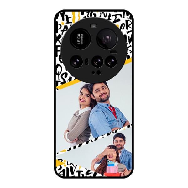 Xiaomi 15 Ultra 5G Custom Glass Phone Case - Letters Pattern Design