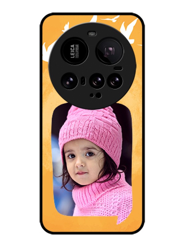 Custom Xiaomi 15 Ultra 5G Custom Glass Phone Case - Water Color Design With Bird Icons