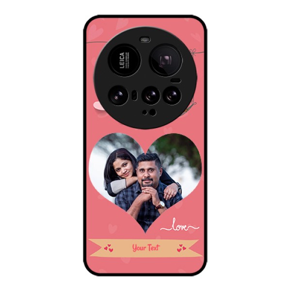Xiaomi 15 Ultra 5G Custom Glass Phone Case - Peach Color Love Design Xiaomi 15 Ultra 5G Custom Glass Phone Case - Peach Color Love Design