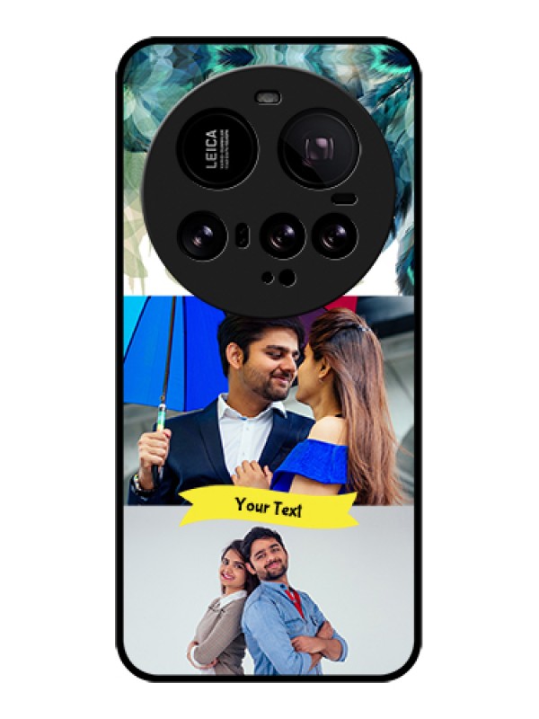 Custom Xiaomi 15 Ultra 5G Custom Glass Phone Case - Image With Boho Peacock Feather Design