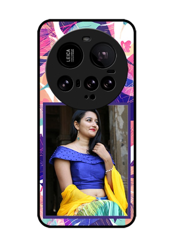 Xiaomi 15 Ultra 5G Custom Glass Phone Case - Abstract Floral Design