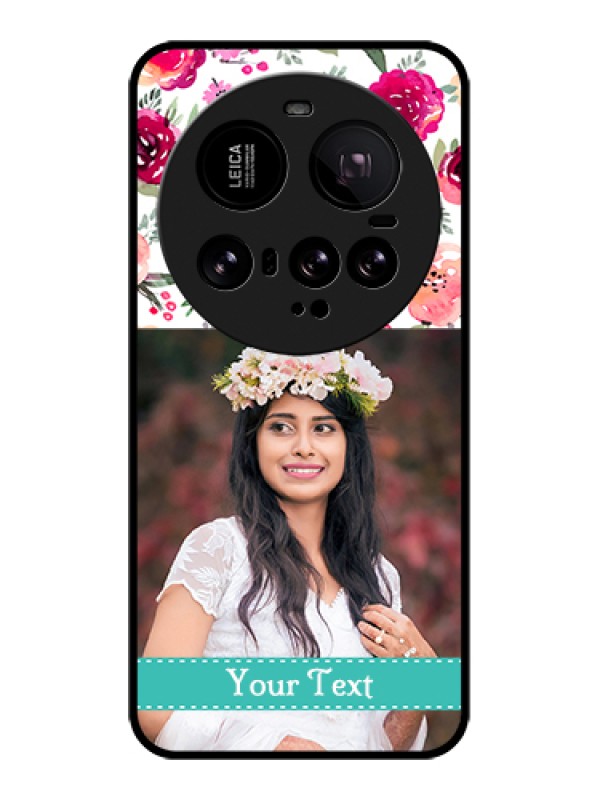 Custom Xiaomi 15 Ultra 5G Custom Glass Phone Case - Water Colors Floral Design