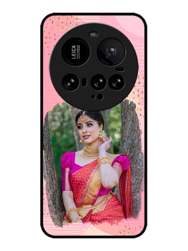 Custom Xiaomi 15 Ultra 5G Custom Glass Phone Case - Gold Glitter Splash Design